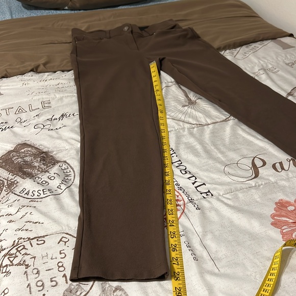Dress stretch pants size 8 brown elastic waist - Picture 10 of 11